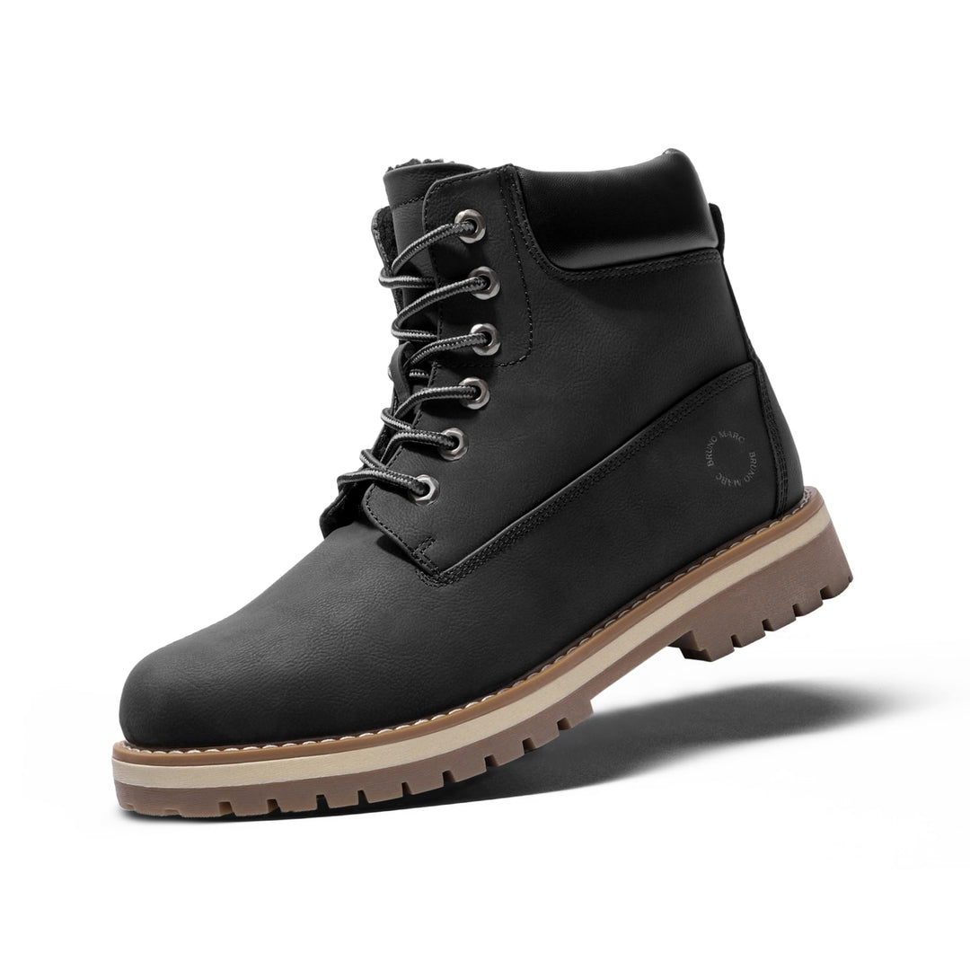 Bruno Marc Winterschuhe Herren Winterstiefel Jungs Warm Gefüttert Schneestiefeletten Kurzschaft Arbe