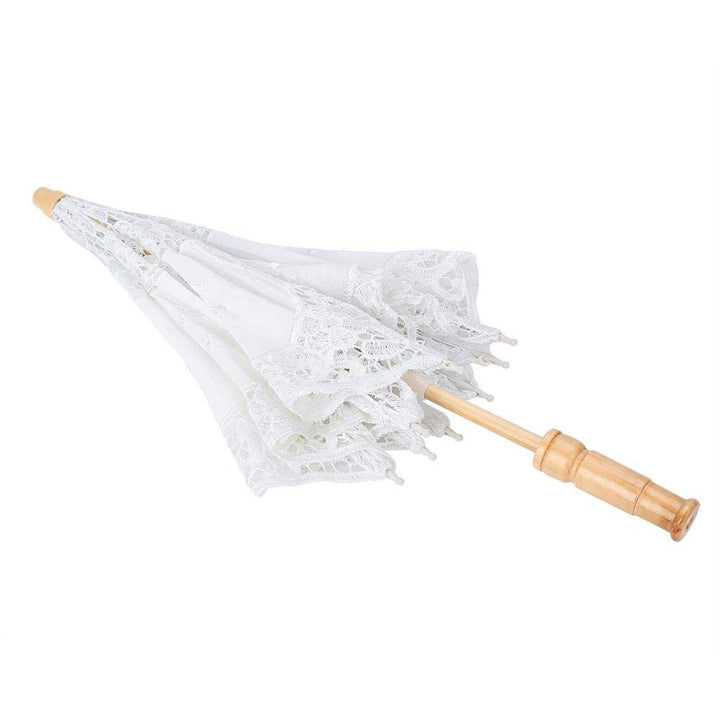 Zerodis Spitze Blumenschirm, handgemachte Stickerei Sonnenschirm Hochzeit Braut Fotografie Sonnensch