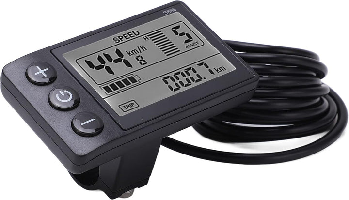 Fahrradcomputer, Elektrofahrrad Tachometer 24V 36V 48V Elektroroller Bedienfeld S866 LCD Display Met