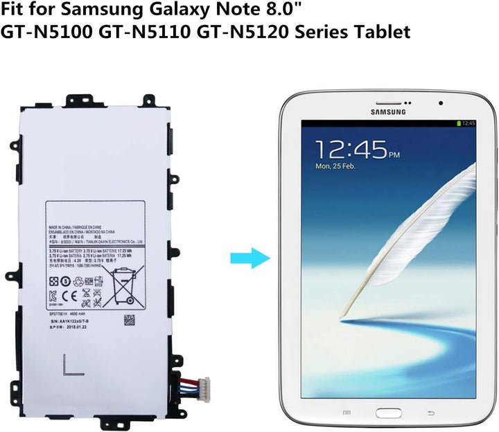 4600mAh SP3770E1H Tablet Akku für Samsung Galaxy Note 8.0 GT-N5110 N5100 N5105 N5120 SGH-i467 SGH-I4