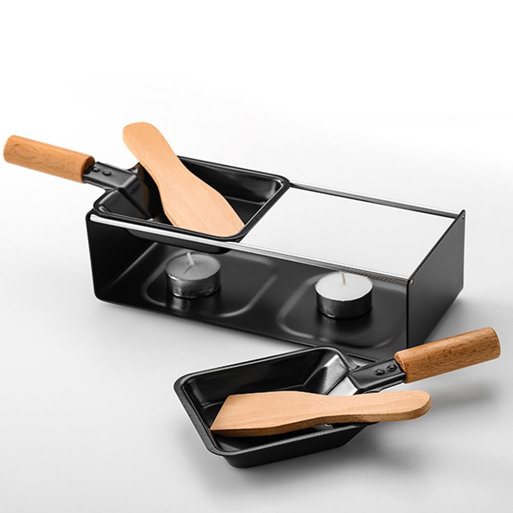 Käsefondue-Set zum Sammeln, 2 Pfannenwender und 2 Käsepfannen