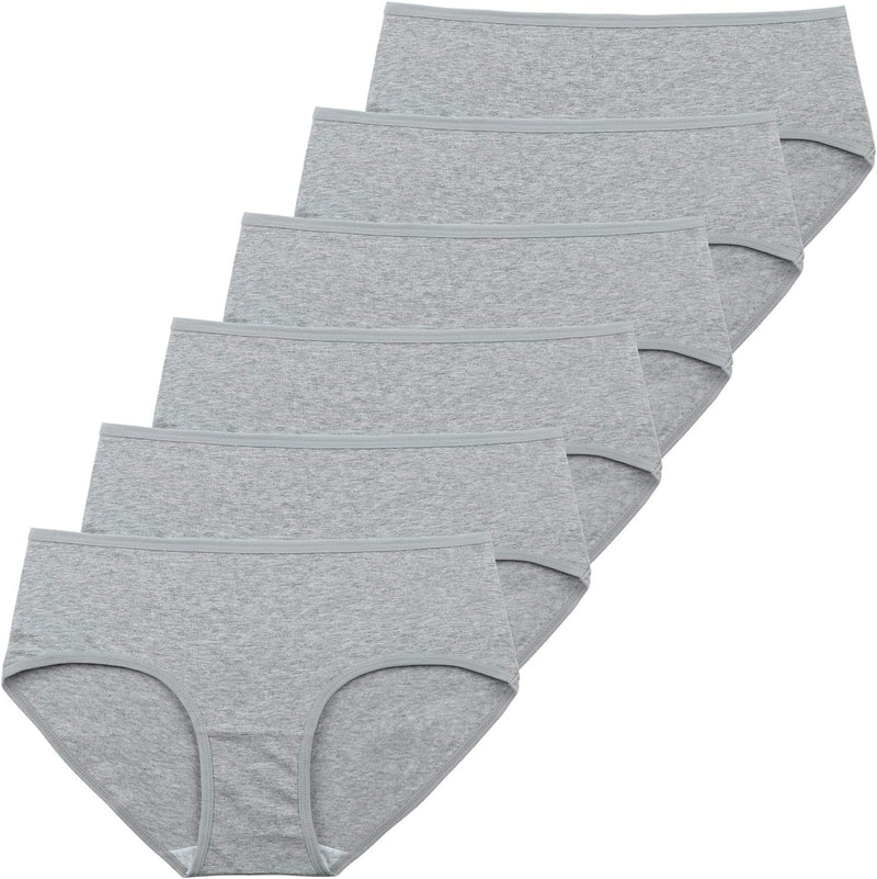 INNERSY Unterhosen Damen Baumwolle Atmungsaktive Hipster Unterwäsche Basic Bequem Panties 6er Pack S