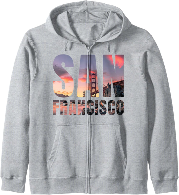 San Francisco California Golden Gate Bridge Skyline Fun Gift Kapuzenjacke