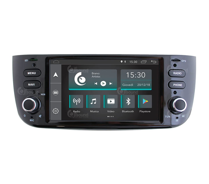Costum fit Autoradio für Punto Evo Android GPS Bluetooth WiFi Dab USB Full HD Touchscreen Display 6.