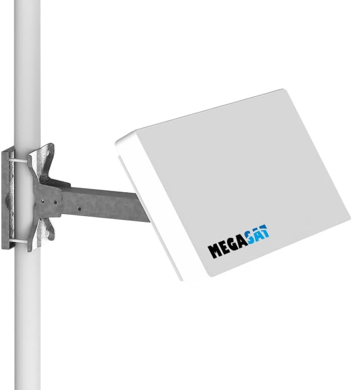 Megasat Flachantenne D2 Profi-Line – Sat-Antenne für 2 Teilnehmer – Weiss | Wechselbares LNB, Instal