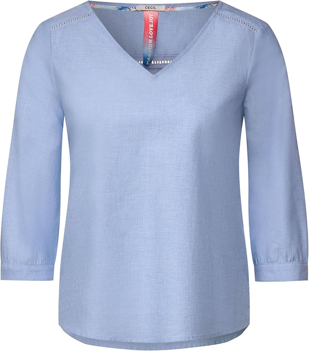 Cecil Damen Chambree Sommerbluse, L Blouse Blue