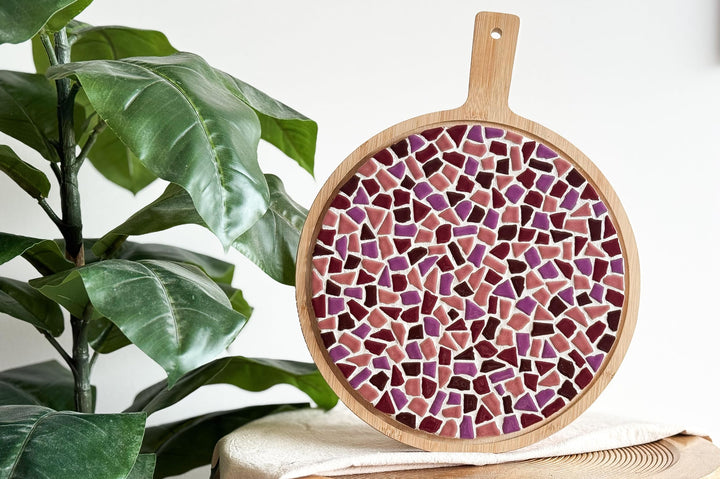 Little Creations mosaik Servierbrett Rund | DIY Bastelset Erwachsene | Gestalte deine eigene Servier
