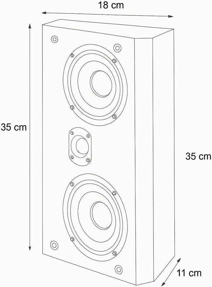 DYNAVOICE - Paar 2-Wege-Lautsprechere. Ideal für Dolby Atmos. Ref. Magic FX-4. Weiss