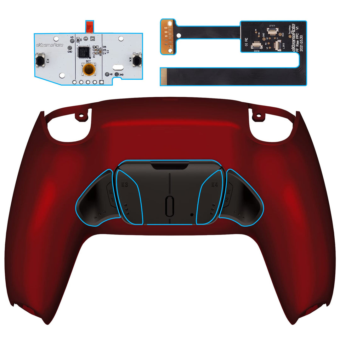eXtremeRate Programmierbar RISE4 Remap Kit für ps5 Controller BDM-010/020,Real Metal Buttons(RMB) Re
