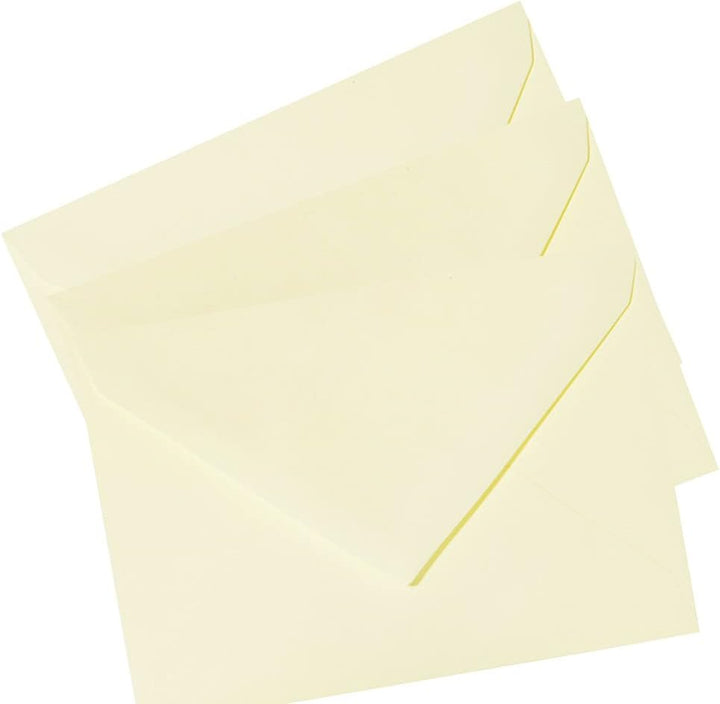 Mini Umschläge 60x90 mm für Visitenkarten in der Farbe Zartgelb 250 Umschläge 250 05 Zartgelb, 250 0