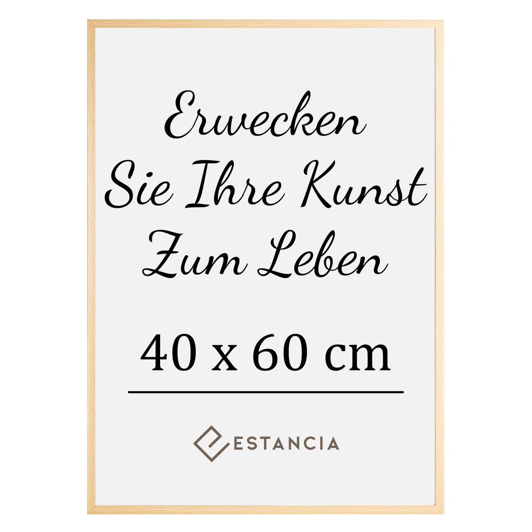 Estancia Eiche Holz Bilderrahmen 40x60 cm mit Bruchsicherem Acrylglas | Rahmen 40x60 cm | Bilderahme
