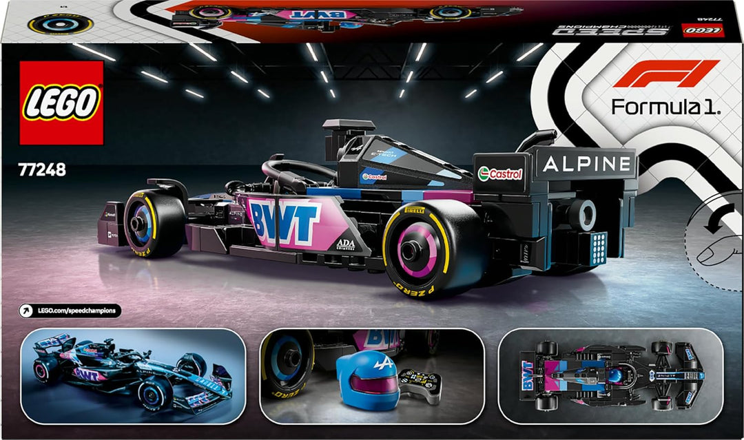 LEGO Speed Champions BWT Alpine F1 Team A524 Rennauto - Spielzeug mit Formel 1 Minifigur zum Sammeln