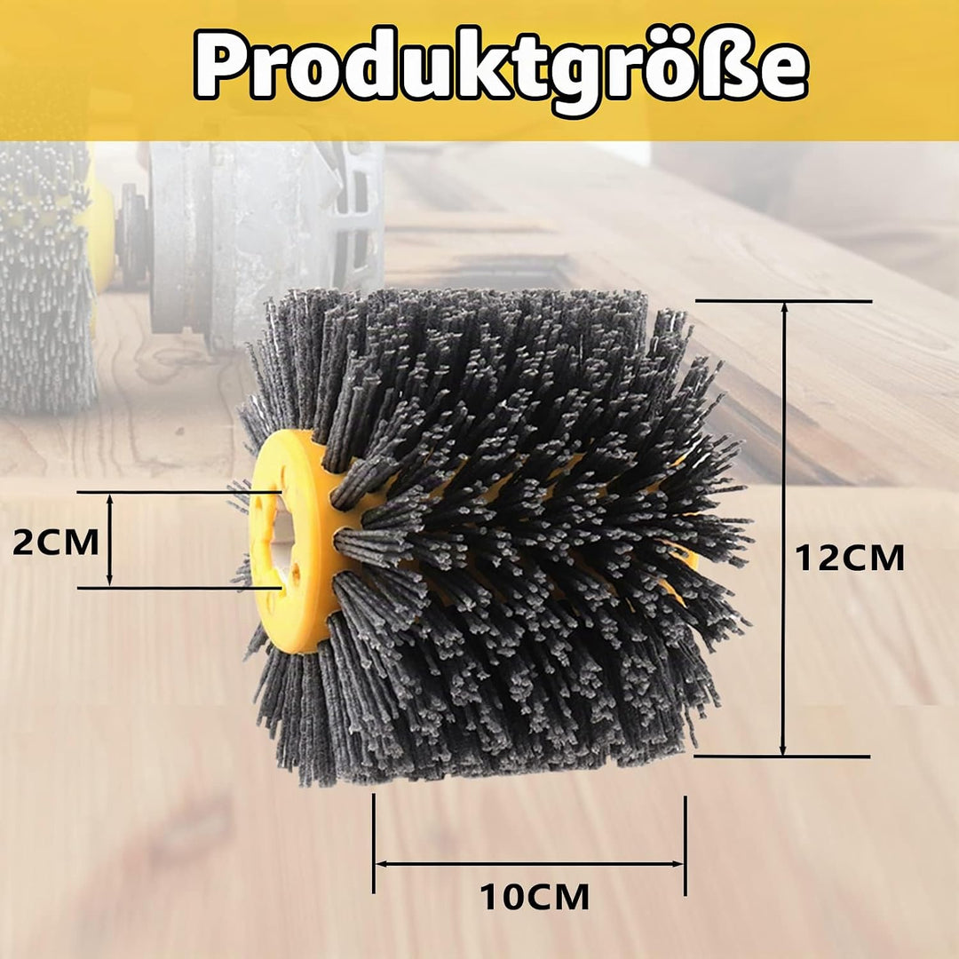 Schleifbürsten,320 Körnung 120x100mm Nylonbürste, Polierbürste zum Holzverarbeitung, Grit Bürste Bri