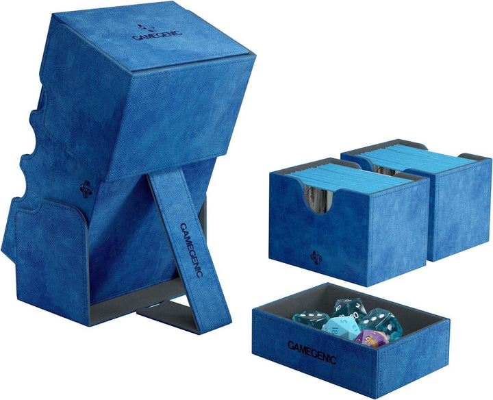 Gamegenic GGS20026ML Stronghold 200-Card Convertible Deck Box, Blue Blau, Blau