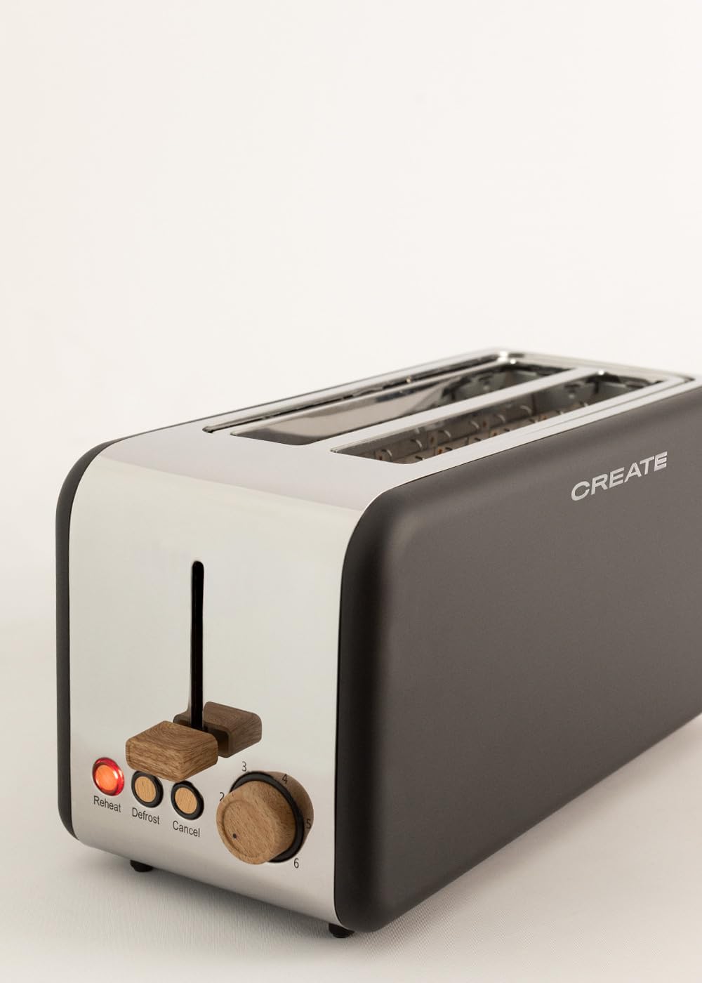 CREATE/PACK TOAST RETRO XL + KETTLE RETRO L/Wasserkocher 1,7L und Toaster mit 3 Toast-Stufen in Schw