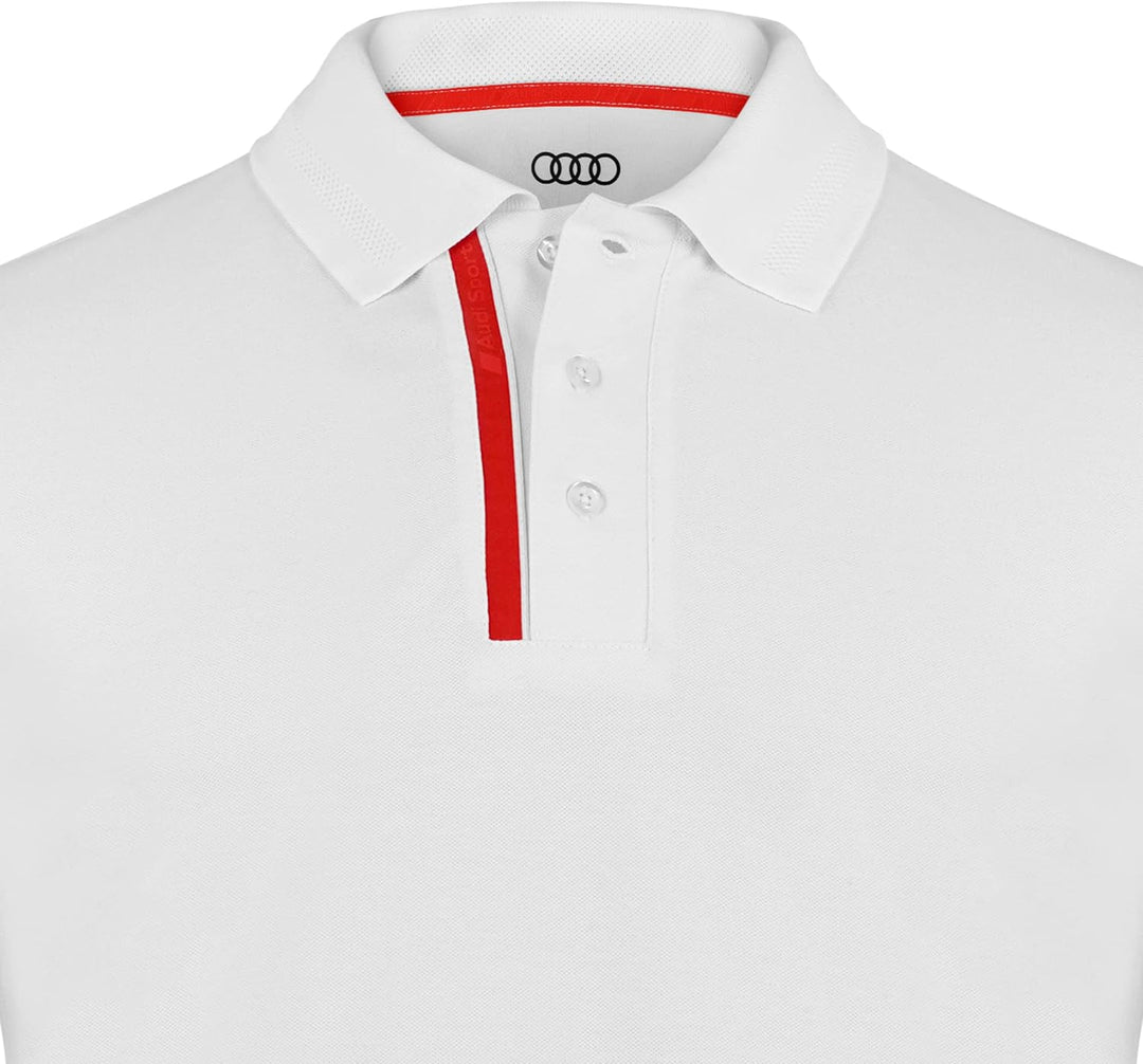 Audi Sport Herren Poloshirt Weiss (XXL) XXL Weiss, XXL Weiss