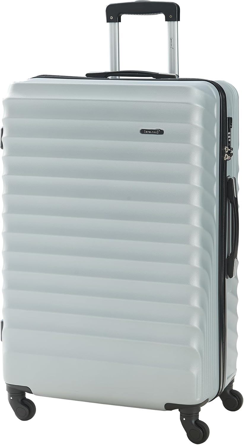pro.tec Koffer Set 3-teilig Pona Reisekoffer ABS Hartschalenkoffer mit 4 Rollen Handgepäck leicht Tr