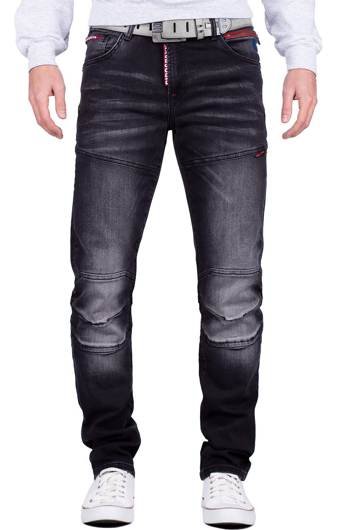 Cipo & Baxx Herren Jeans besonders modische Designs 29W / 32L Schwarz - 94, 29W / 32L Schwarz - 94