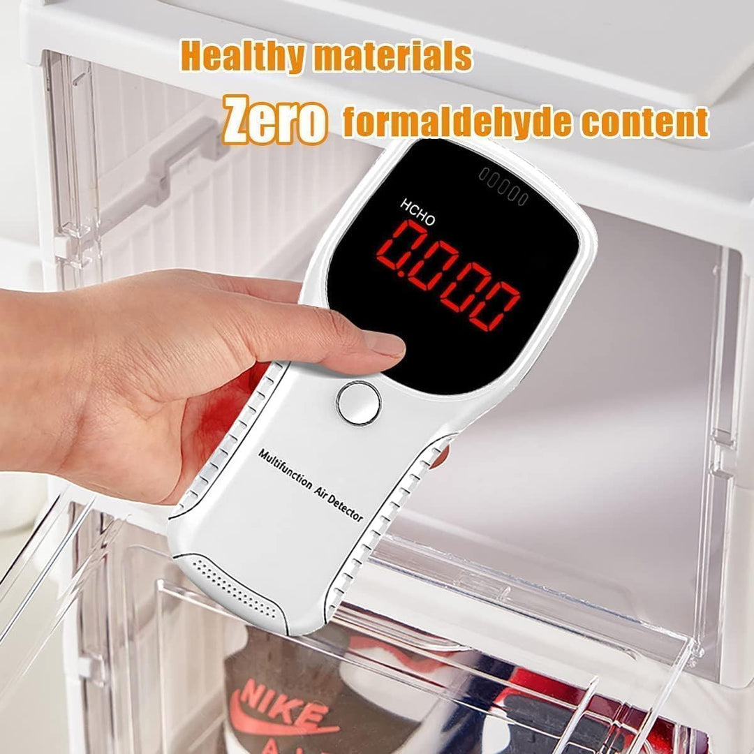 Schuhboxen Stapelbar - Schuh Organizer aus Kunststoff, installationsfrei, Faltbare Schuhregal mit tr