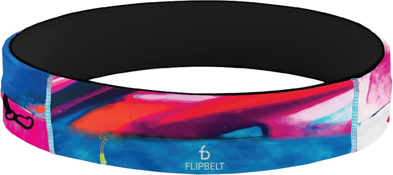 FlipBelt Zipper - Laufgürtel für Handy & kleines Zubehör - Sport-Bauchtasche für Damen und Herren L