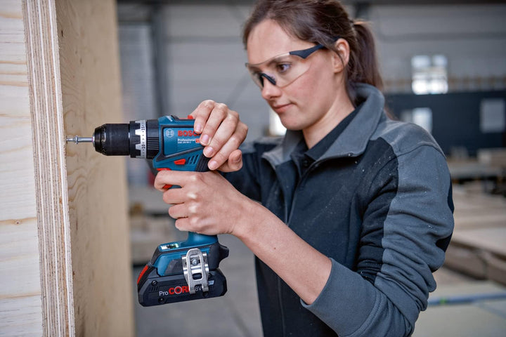 Bosch Professional 18V System Akku Schlagbohrmaschine GSB 18V-90 C (inkl. 2x ProCORE-Akkus 4.0Ah, Bl