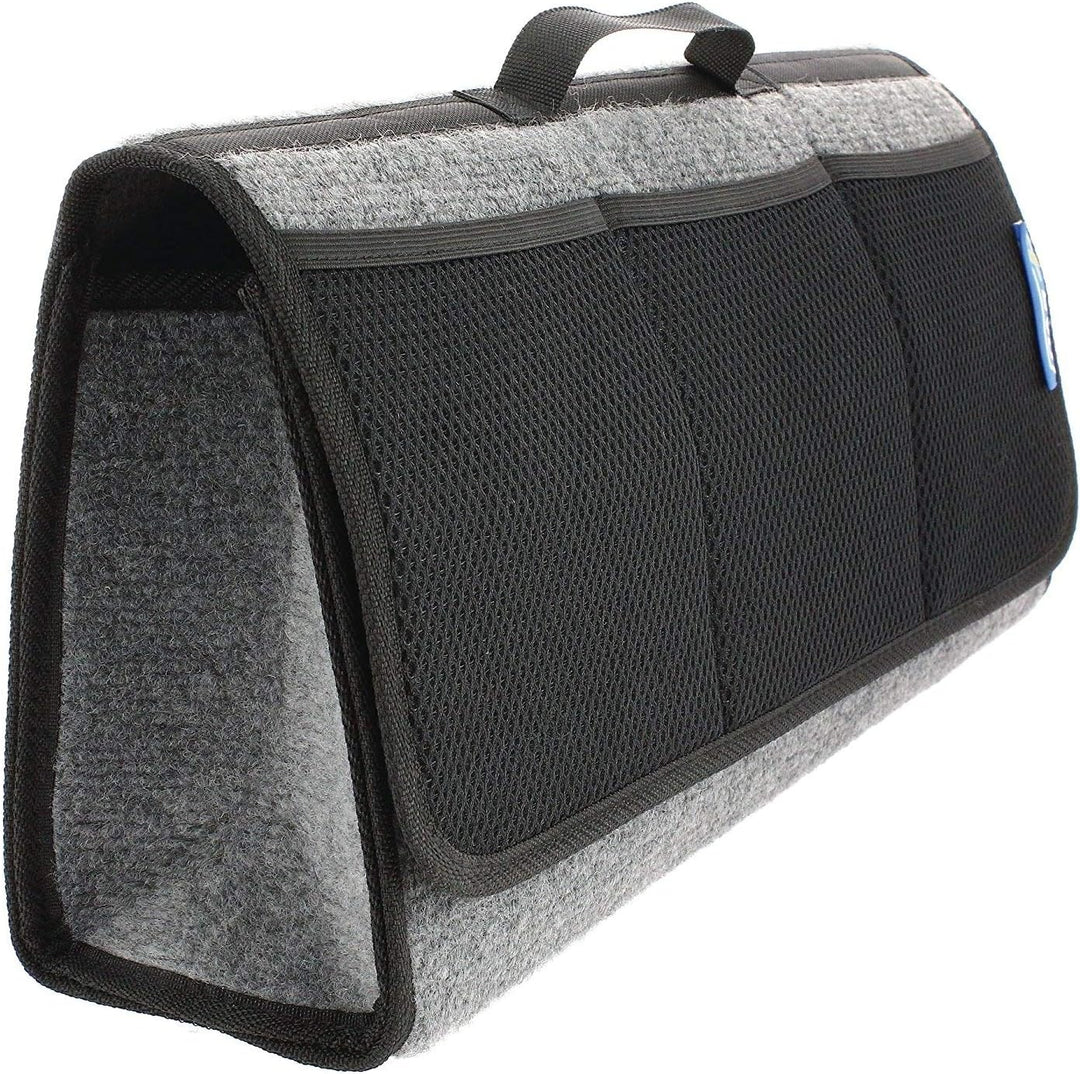 Sumex 2808032 Kofferraumtasche aus schwarzem Teppichbodenstoff mit Klettverschluss, 50 x 25 cm