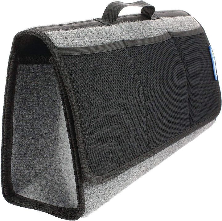 Sumex 2808032 Kofferraumtasche aus schwarzem Teppichbodenstoff mit Klettverschluss, 50 x 25 cm