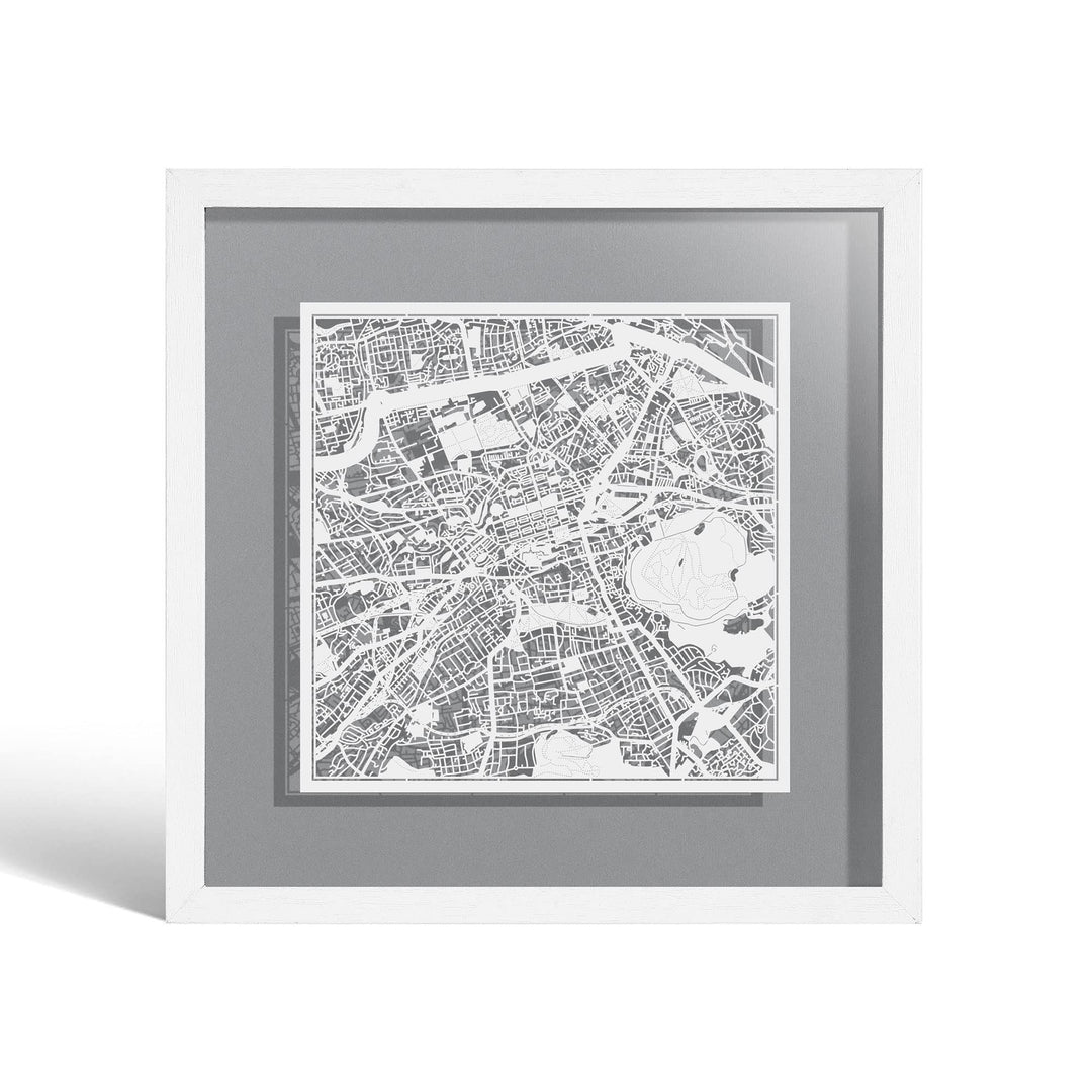 O3 DESIGN STUDIO - Marco de Papel para mapas, 22,8 x 22,8 cm, en Caja de Regalo, Fondo, autocambiant