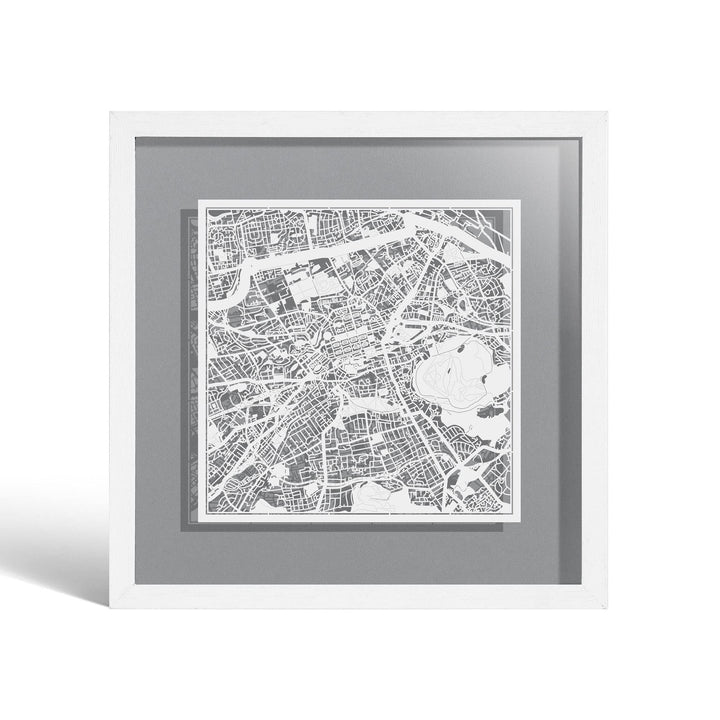 O3 DESIGN STUDIO - Marco de Papel para mapas, 22,8 x 22,8 cm, en Caja de Regalo, Fondo, autocambiant