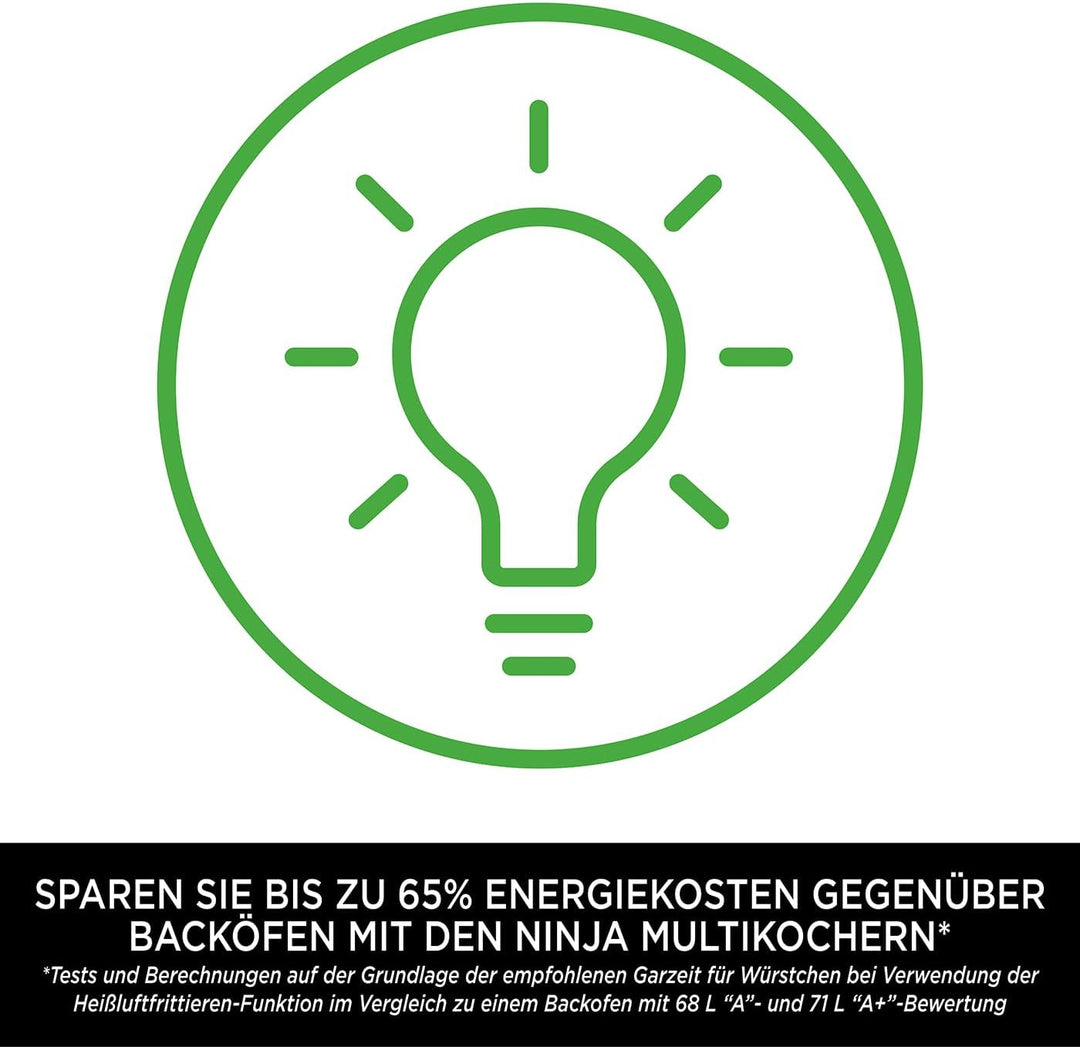 Ninja Foodi 11-in-1 SmartLid-Heissluftfritteuse [OL550EU], 3 Modi, 11 Garfunktionen, 6 Liter, bis zu