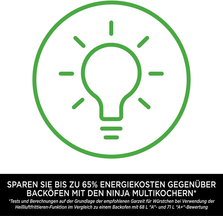 Ninja Foodi 11-in-1 SmartLid-Heissluftfritteuse [OL550EU], 3 Modi, 11 Garfunktionen, 6 Liter, bis zu