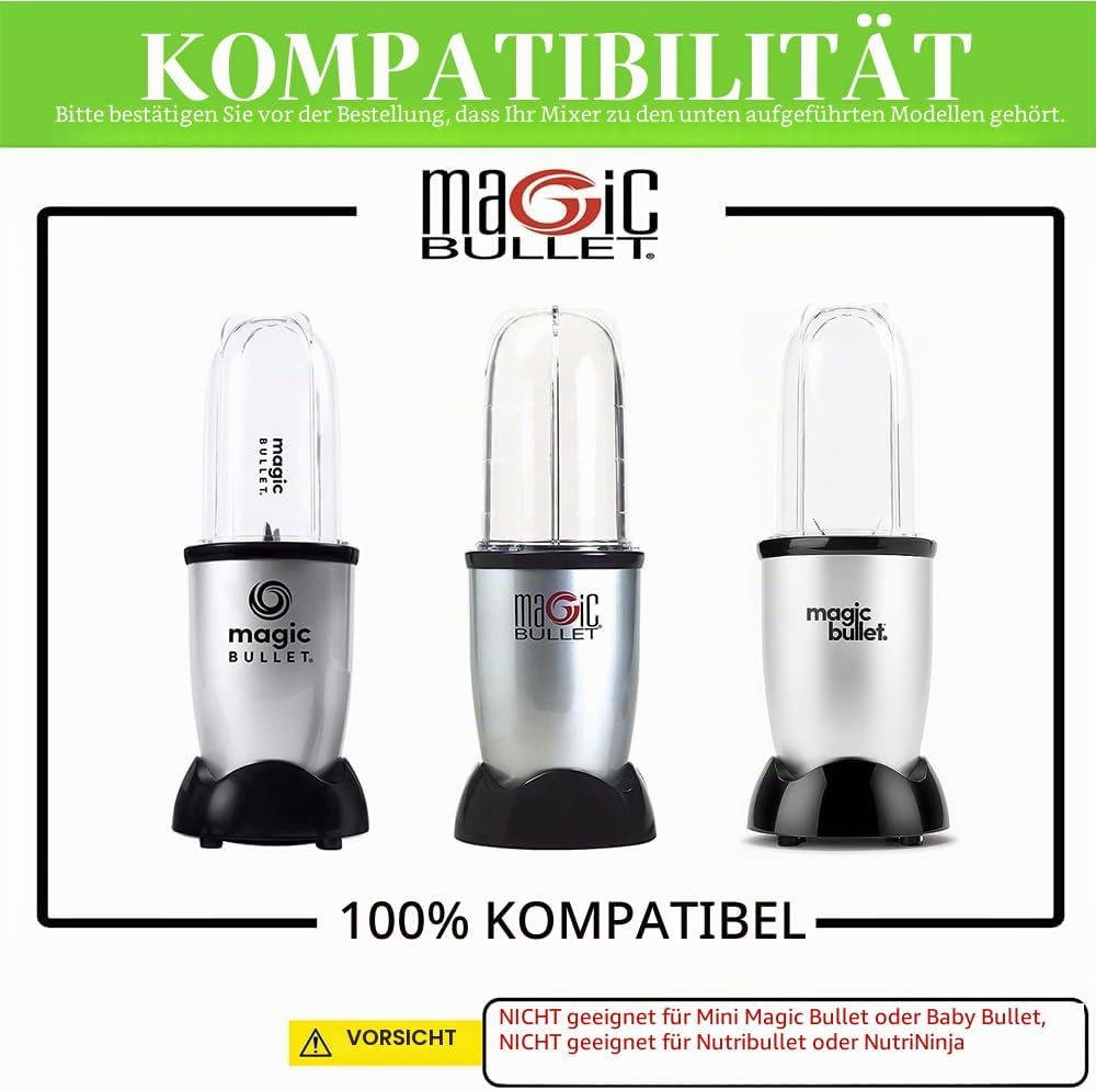 2 Stk 650ml Becher Kompatibel mit Magic Bullet Elektrischer Mixer Blender MB1001 - Juicer Ersatzbech