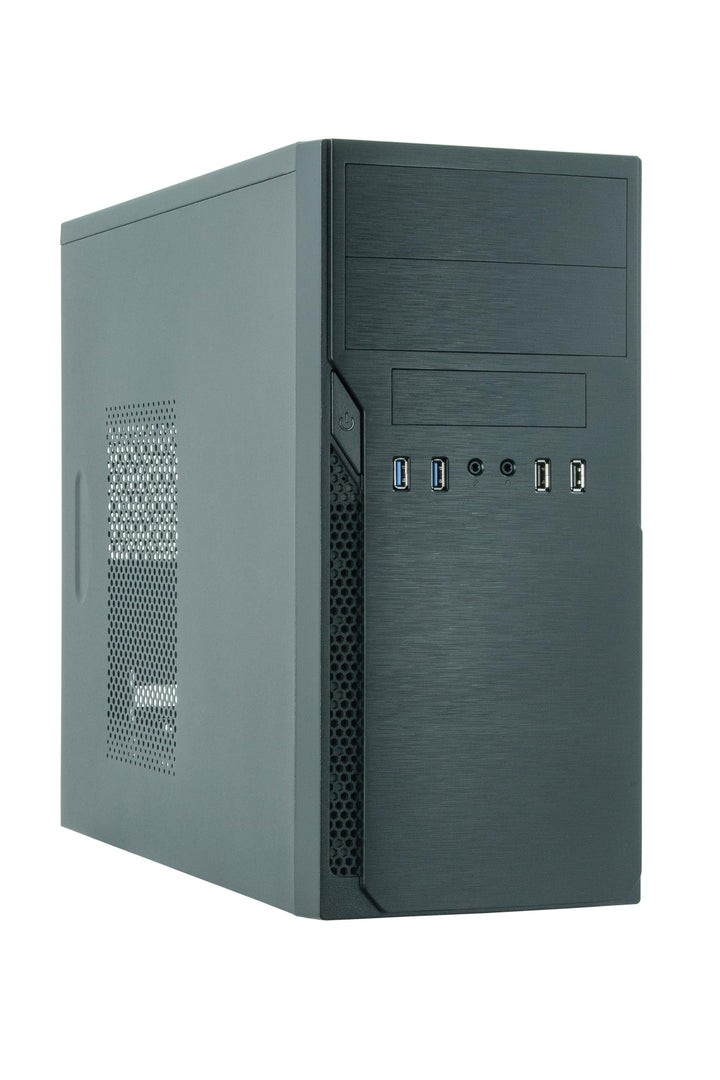 Chieftec Elox-12 mATX miniTower gebürstetes Aluminium, ohne Alim, 2x5,25, 5x3,5, 3x3,5.2x2,5.2xUSB3.