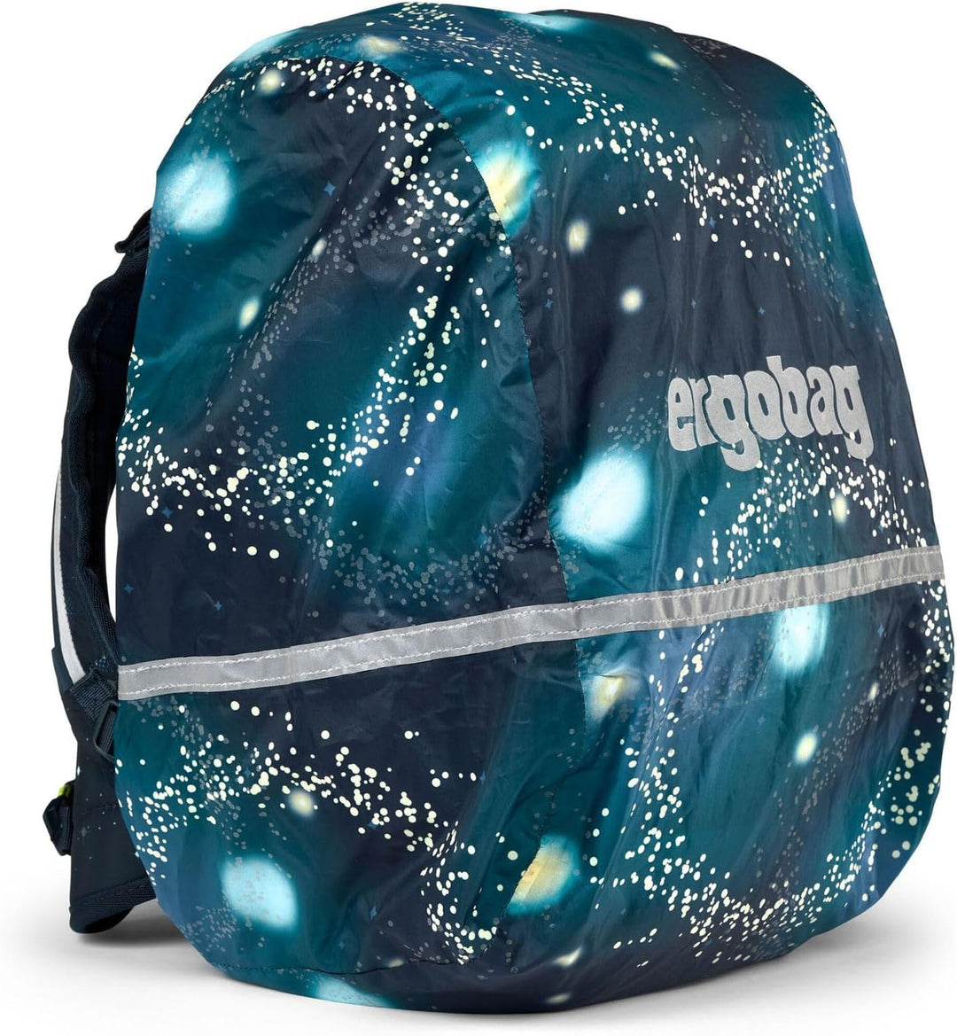ergobag Regenschutz für Schulranzen für Rucksack und Schulranzen, wasserdicht, mit Reflektoren und G