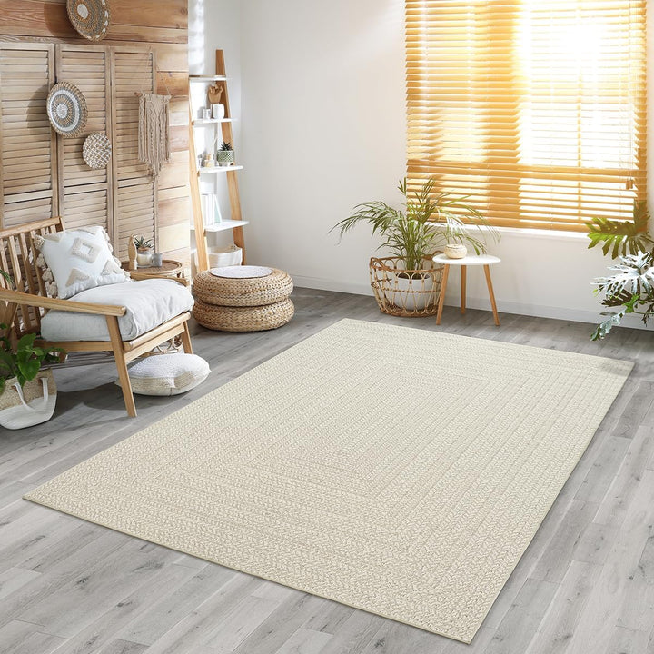 the carpet Kansas - robuster In- und Outdoor Teppich im natürlichen Jute-Look, wetterfest, geeignet