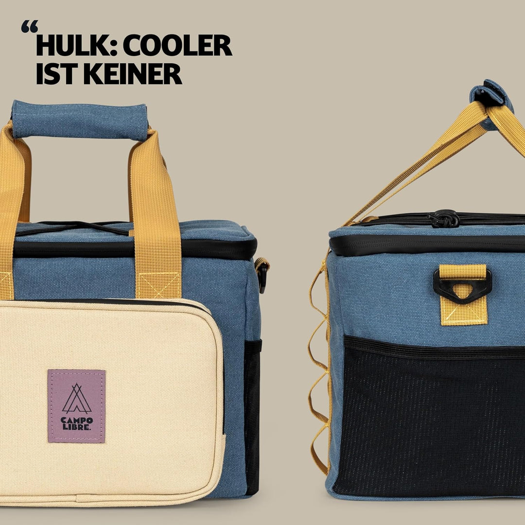 Campo Libre.® Hulk I Premium Camping Kühltasche 30l & 20l I Kühltasche klein mit Wasserdichten Reiss