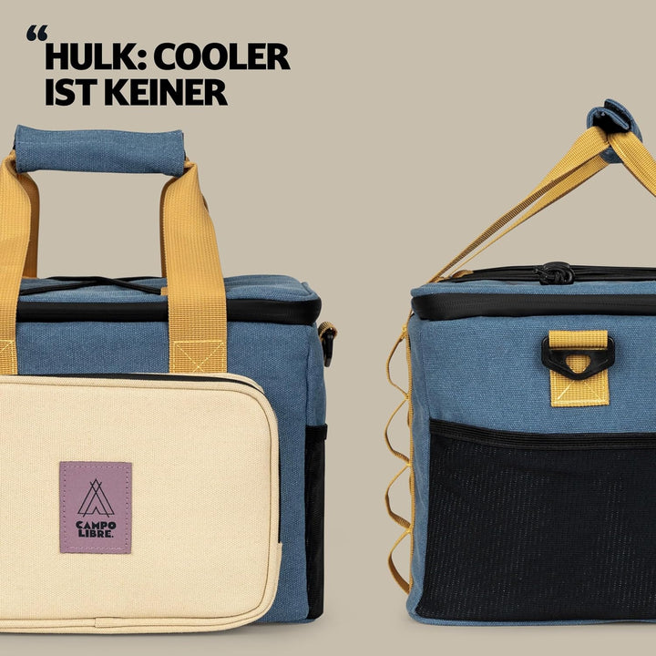 Campo Libre.® Hulk I Premium Camping Kühltasche 30l & 20l I Kühltasche klein mit Wasserdichten Reiss