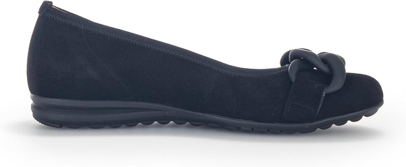 Gabor Damen Klassische Ballerinas, Frauen Flats,Moderate Mehrweite (G) 37 EU Schwarz 47, 37 EU Schwa