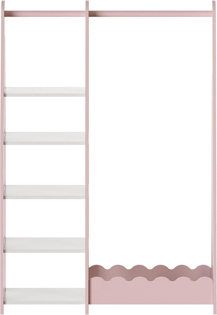 [en.casa] Kindergarderobe stehend Vestnes Kinder Kleiderschrank mit Kleiderstange 114 x 77 x 30 cm K
