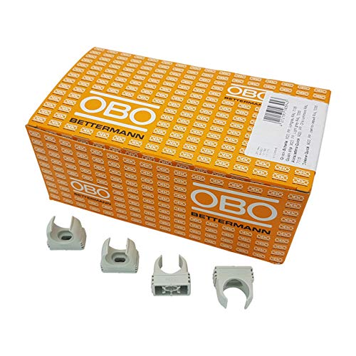 200x OBO Bettermann M20 Quick-Schellen | Klemmschelle | Rohrschelle | anreihbar | lichtgrau | 20mm |