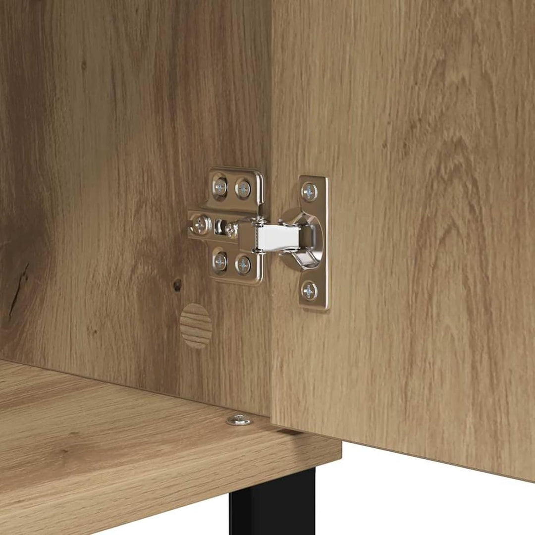 Homgoday Sideboard Eiche handwerklich 35 x 40 x 70 cm Holzwerkstoff Anrichte Model881769