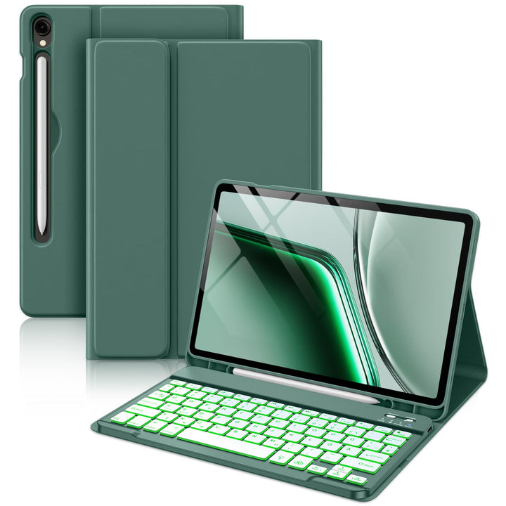 Vobafe Tastatur Hülle für Samsung Galaxy Tab S10 Lite/S10 FE/S9 FE 10.9 Zoll/Tab S9 11 Zoll, 7-Farbe