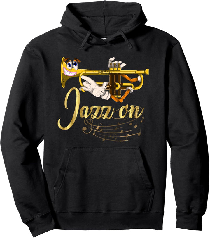 Jazz Musikinstrument Geschenk Lustiges Trompete Pullover Hoodie