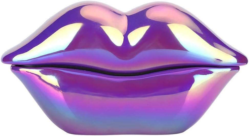Dpofirs Creative Purple Lips Festnetztelefon, Universal Wired Festnetztelefon, Clear Sound Telefon E
