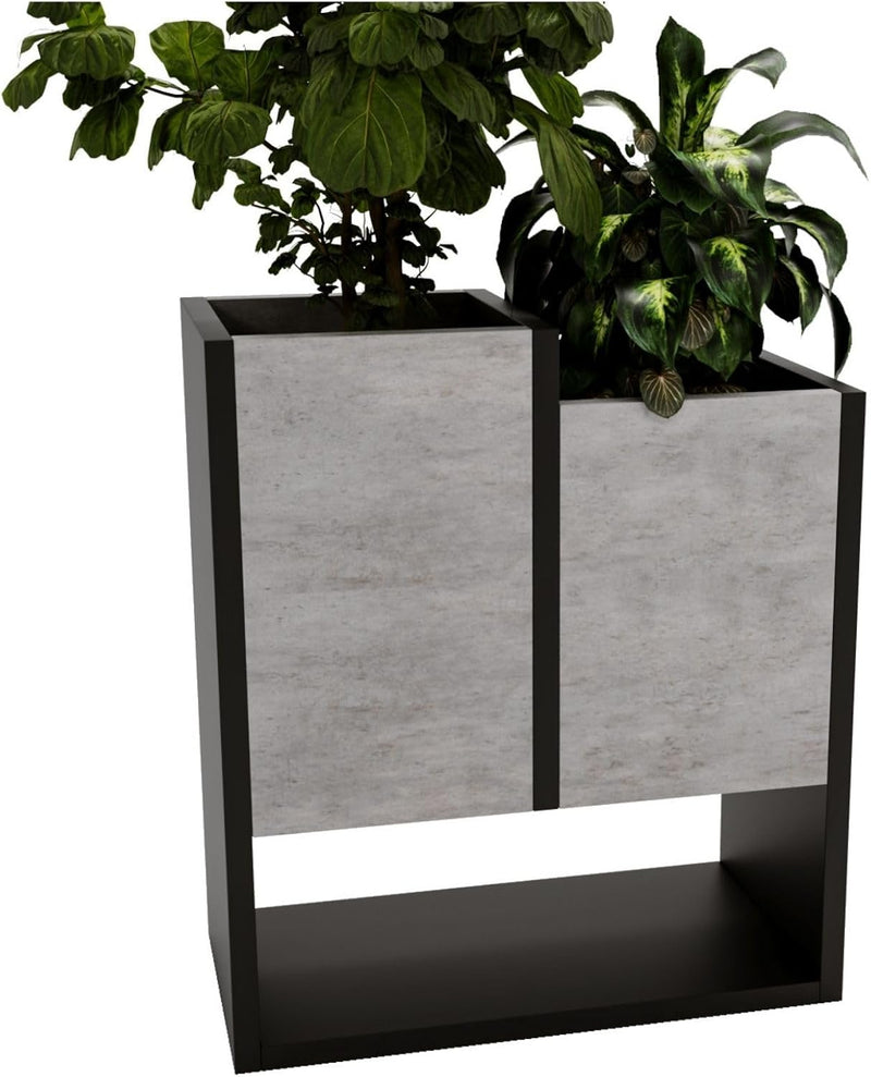 CraftPAK Blumenständer für Innen | Pflanzenständer aus hochwertigem Holzwerkstoff H50 x L44 x B22,6