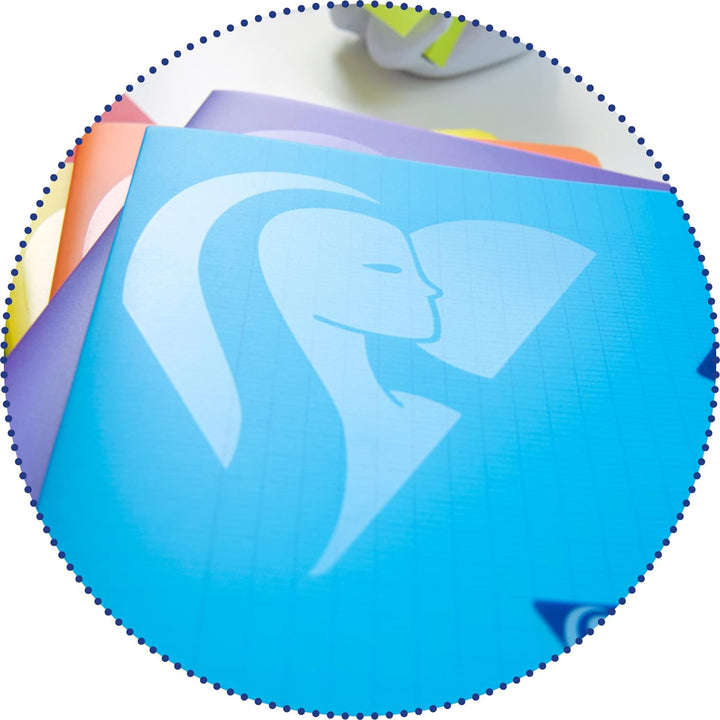 Clairefontaine 343362C - Packung mit 10 Heften Mimesys DIN A4+, 24x32cm, 48 Blatt kariert, 90g, Einb