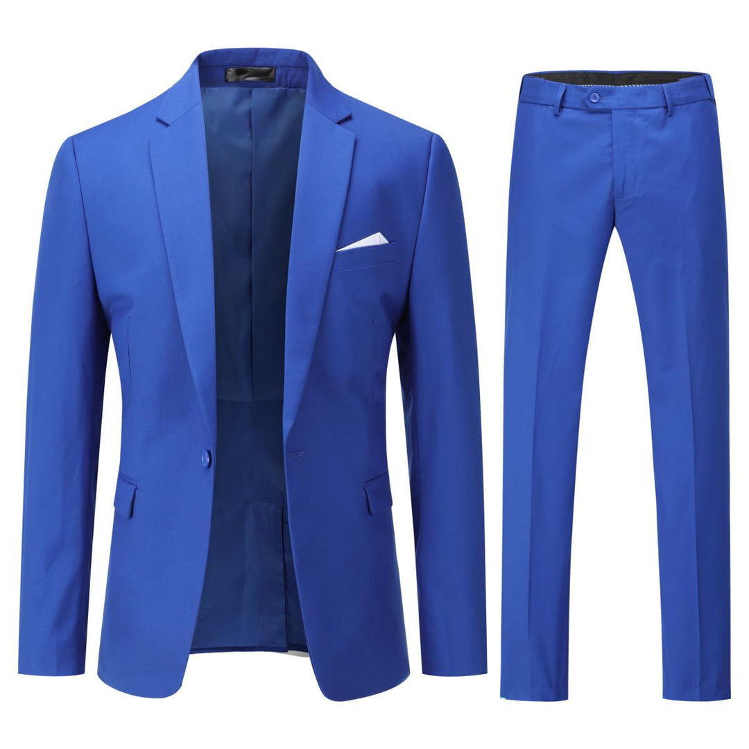 YOUTHUP Anzug Herren 2 Teilig Slim Fit Herrenanzug Business Hochzeit Modern Anzüge Sakko Anzughose X