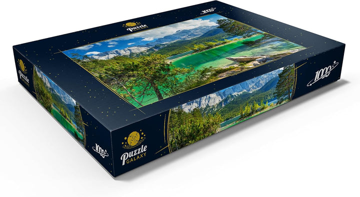 Eibsee mit Wettersteingebirge und Zugspitze (2962m) bei Grainau, Oberbayern - Premium 1000 Teile Puz