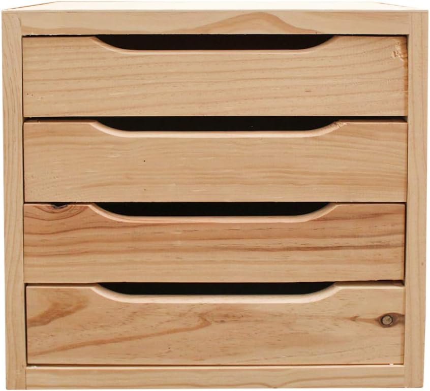 ASTIGARRAGA, Schubladenkasten, Naturholz, Kiefer massiv, 4Caj-Blna40