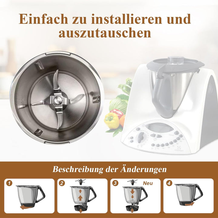 Messer für Vоrwerk Thermоmix TM31 - Edelstahlmesser für Thermоmix TM31 - Thermоmix TM31 Ersatzmesser